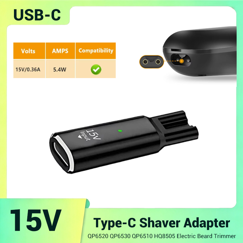 Electric Shaver Rotary - Bezpieczny i stabilny mini adapter ładowania