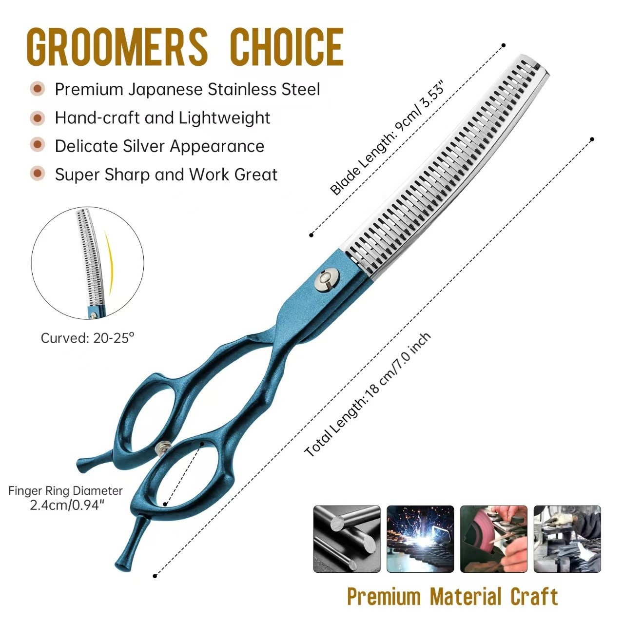 7-calowe zakrzywione nożyce do – Grooming Scissors recenzja i cena